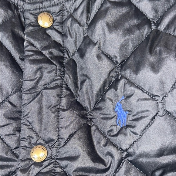 Polo by Ralph Lauren Black and Gold Puffer Jacket - Picture 3 of 8
